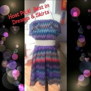 Vintage Havana Kids NWT Purple Coral Zig Zag Dress